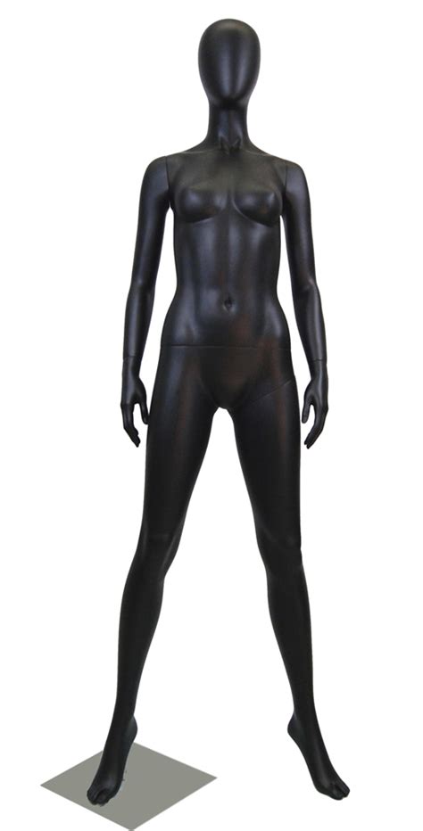 Jan Matte Black Egghead Female Mannequin