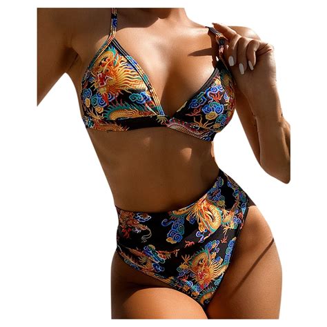 Szxzygs Womens Swimsuits Piece Bikini Women Bandeau Bandage Bikini