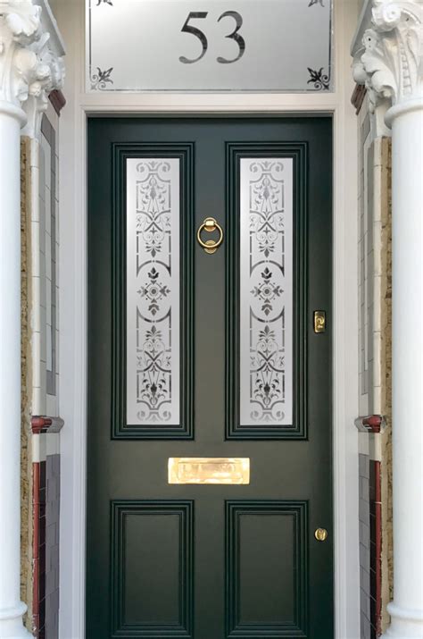 Victorian Front Door With Etched Glass Glass Door Ideas