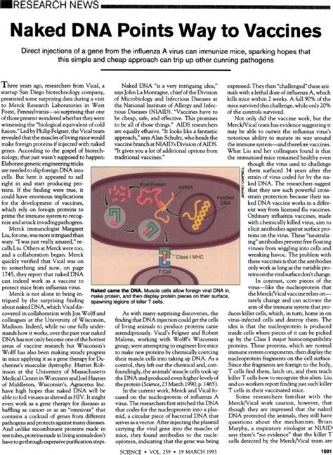 Naked DNA Points Way To Vaccines Science