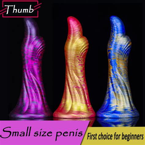 Pequeno Dildo Mini Dildo Do Tamanho De Um Polegar Plug Anal De Dedo Silicone Realista Bast Png
