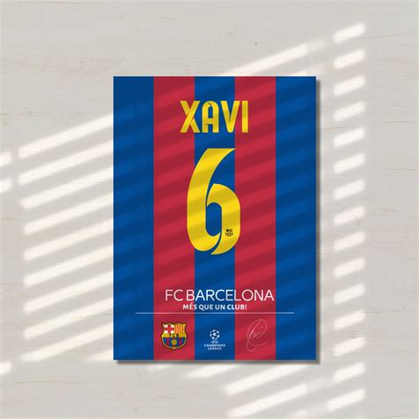 Signed By Xavi Barcelona Jersey Png Svg Instant Download Etsy