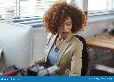 Shes A Diligent Worker A Beautiful Young Businesswoman Sitting In Her
