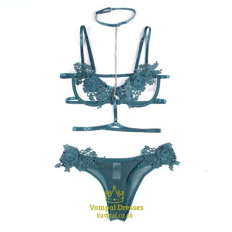 Black Bra Set Sensual Lingerie Woman Underwear Set Plus Size Appliques