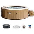 Amazon Intex Purespa Person Bubble Massage Inflatable Hot Tub Spa Set Sahara Tan