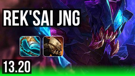 REK SAI Vs LEE SIN JNG 10 1 16 68 Winrate Legendary KR