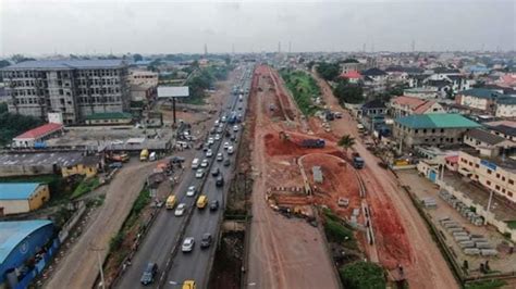 These Are Photos Of The Construction Of The Kara Bridge Of The Lagos