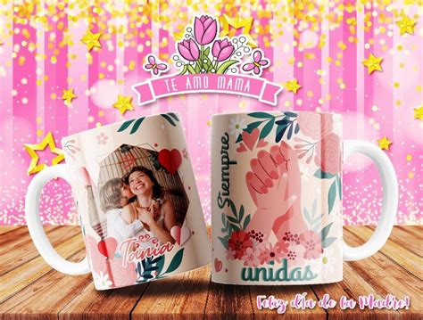 Plantillas Para Sublimar Tazas Te Amo Mam Con Editables Y Mockups