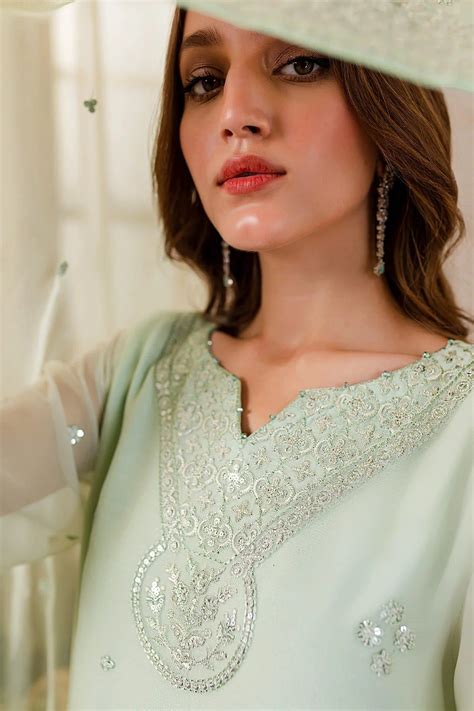 Farasha Embroidered Chiffon 3 Piece Suit Mellow Bliss In 2024 Organza