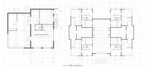 Descarga Vector De Diseño De Planos De Mansión De Arquitectura