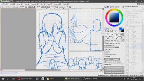 Boceto Pagina Manga Paint Tool Sai Youtube