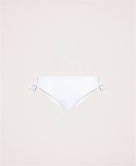 Bikini Bottom With Drawstring And Laces Woman White TWINSET Milano