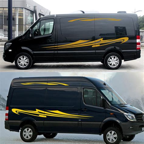 Купить Для Mercedes Sprinter автомобиля длинные боковые полосы наклейки ...