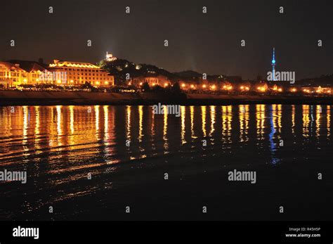 Qingdao City Night View Stock Photo Alamy