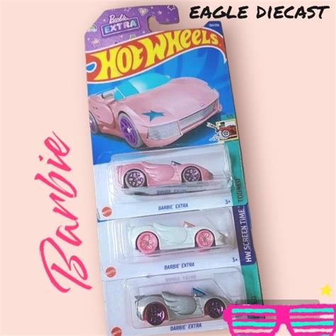 Hot Wheels Barbie Extra Pink White Silver HotWheels Shopee Malaysia