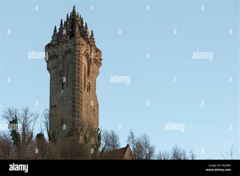 Wallace Monument At Duskabbey Craig Stirling Scotland Stock Photo