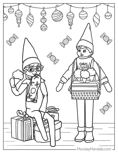 26 Elf On The Shelf Coloring Pages (Free PDF Printables)