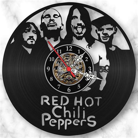 Rel Gio Parede Red Hot Rhcp Funk Rock Musica Vinil Lp Arte Shopee Brasil