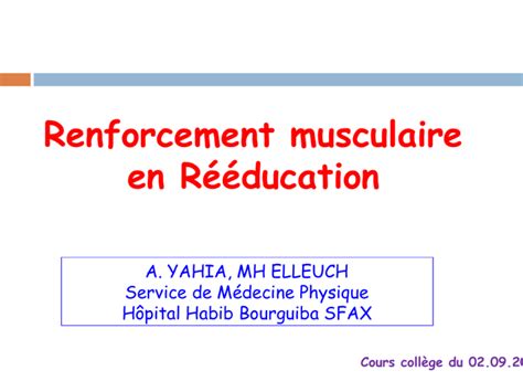 Techniques De Renforcement Musculaire