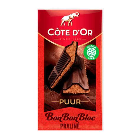 C Te D Or Bonbonbloc Chocolade Reep Pralin Puur Aanbieding Bij Coop