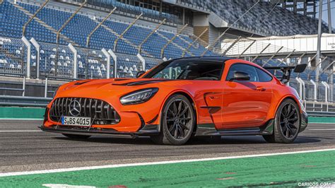 2021 Mercedes Amg Gt Black Series Color Magma Beam Front Three Quarter Caricos