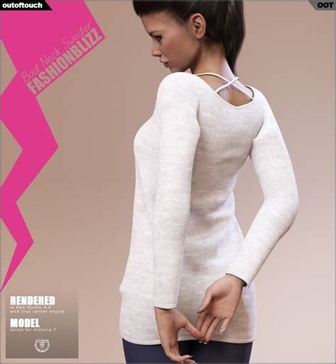 Fashion Blizz Boat Neck Sweater For Genesis Female S D Models