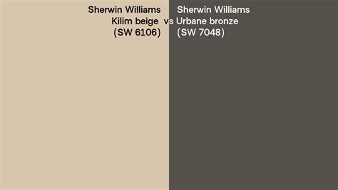 Sherwin Williams Kilim Beige Vs Urbane Bronze Side By Side Comparison