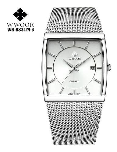 Reloj Analogo Plata Wr M Wwoor Malla Calend Hombre Cuotas Sin