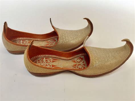Turkish Leather Shoes with Gold Embroidered For Sale at 1stdibs