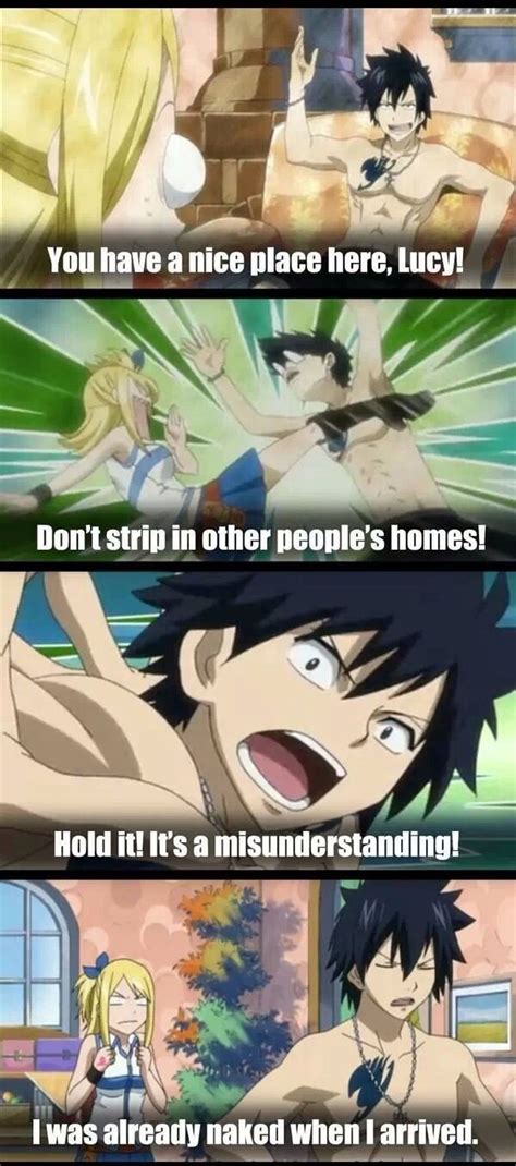 Gray S Naked Agian Nothing New Here Fairy Tail Fairy Tail Funny Fairy Tail Anime