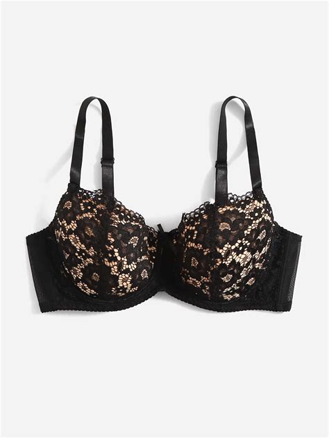 Black And Nude Push Up Lace Sexy Lingerie Bra And Underwear Price