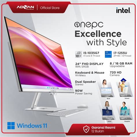 Jual Advan All In One PC AIO OnePC Intel i5 8+512GB/i7 16+512GB Windows ...