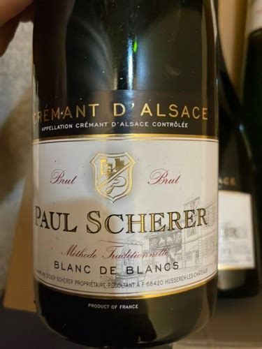 Paul Scherer Cr Mant D Alsace Blanc De Blancs Brut Vivino Us