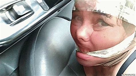 Pantyhose Hooded Latina BBW Hogtied And Transported In The Backseat Low Res Mp SELFGAGS