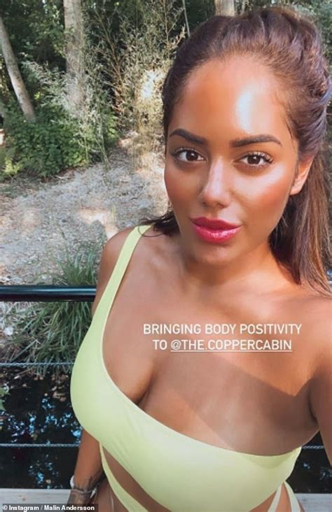 Malin Andersson Flaunts Her Curves In A Busty Yellow Bikini As She Shows Off Her Dance Moves