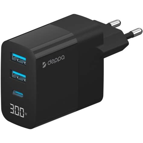 Сетевое зарядное устройство Deppa USB A + USB-C, PD, QC 3.0, 30W ...