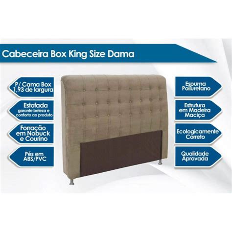 Cabeceira Cama Box Estofada King King Dama Plus Suede Marrom Chocolate