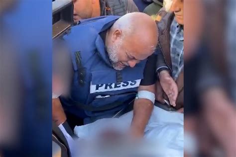 Wael Al Dahdouh Bids Farewell To Fallen Colleague Samer Abu Daqqa
