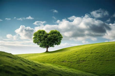 Green Heart Shaped Tree Free Stock Photo Picjumbo