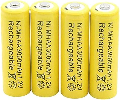 Amazon V Mah Aa Yellow Rechargeable Battery Pre Stay Charge