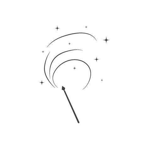 Magician Stick Wizard Icon Logo Vector 25560419 Vector Art At Vecteezy