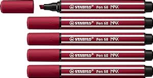 Amazon STABILO Premium Fibre Tip Pen With Chisel Tip Pen 68 MAX