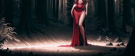 Premium AI Image Beautiful Woman In Red Bikini In The Jungle