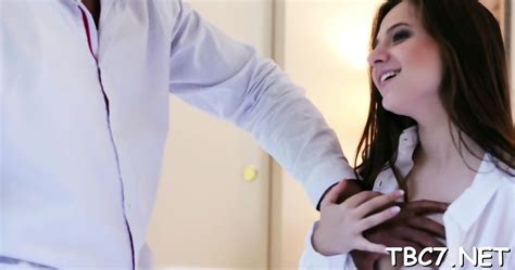 Passionate Brunette Teenie Gapes All The Way