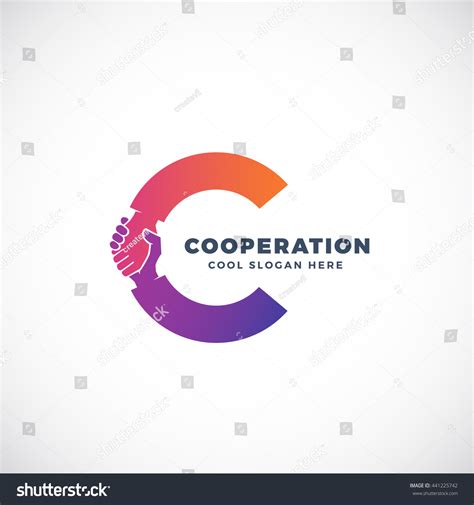 Cooperation Abstract Vector Sign Symbol Logo Stock Vector Royalty Free