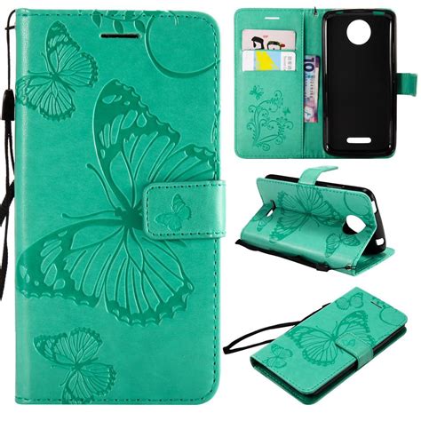 Buy Butterfly Embossing Pu Leather Flip Wallet Card Slots Full