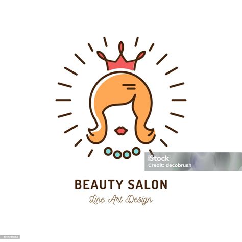 Ikon Salon Kecantikan Logo Kecantikan Queen Simbol Salon Penataan