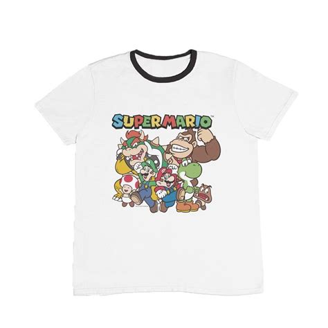 Playera Nintendo Super Mario Talla Manga Corta Con Estampado De