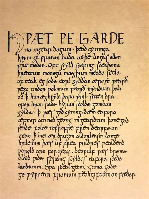 Beowulf Medieval Anglo Saxon Manuscript Handmade Etsy
