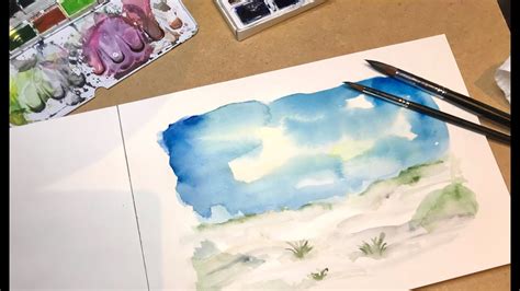 Winterlandschaft Sehr Einfach In Aquarell F R Anf Nger Wolken Und